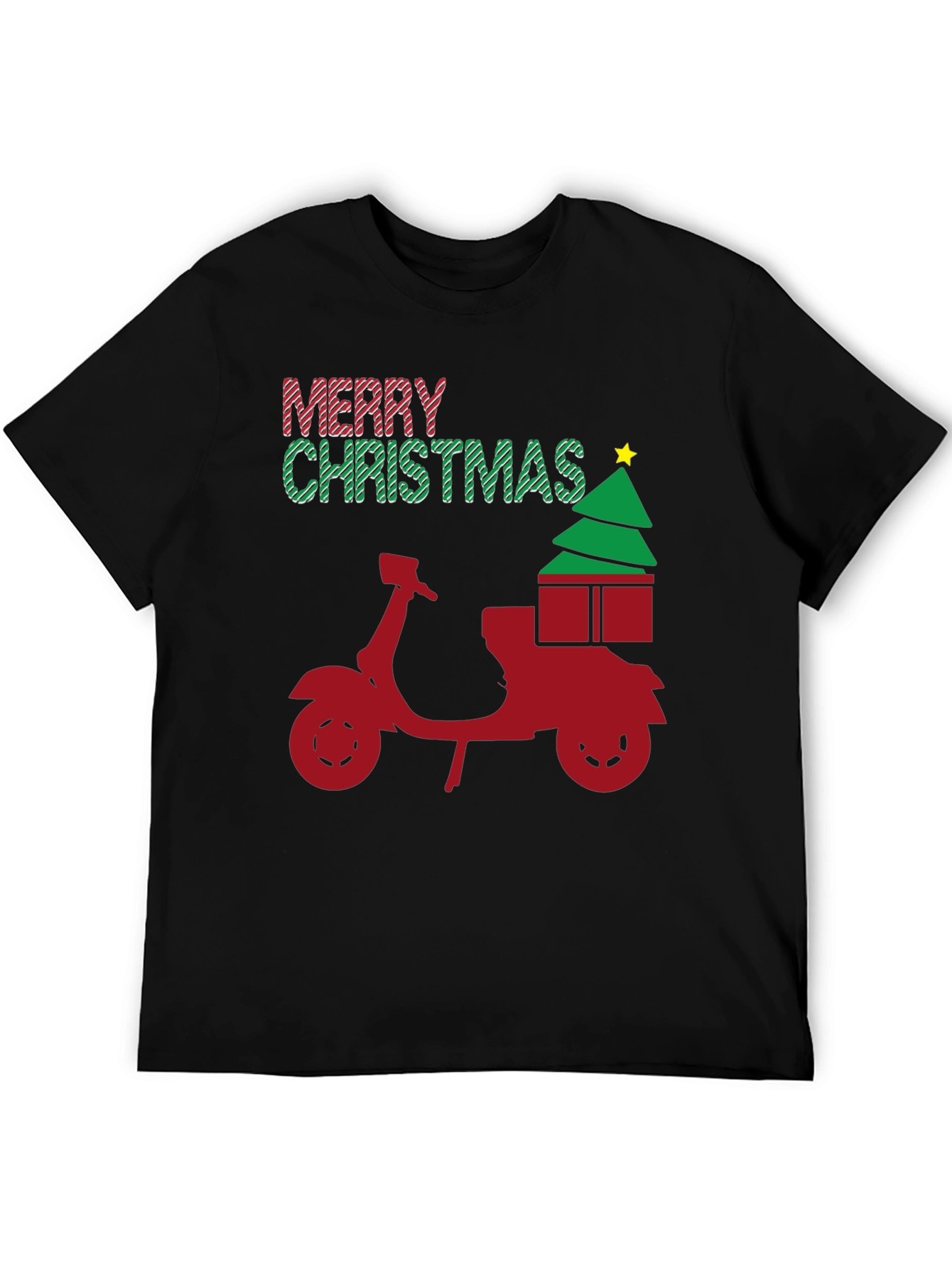 Merry Christmas Scooter T-Shirt - Holiday Gift