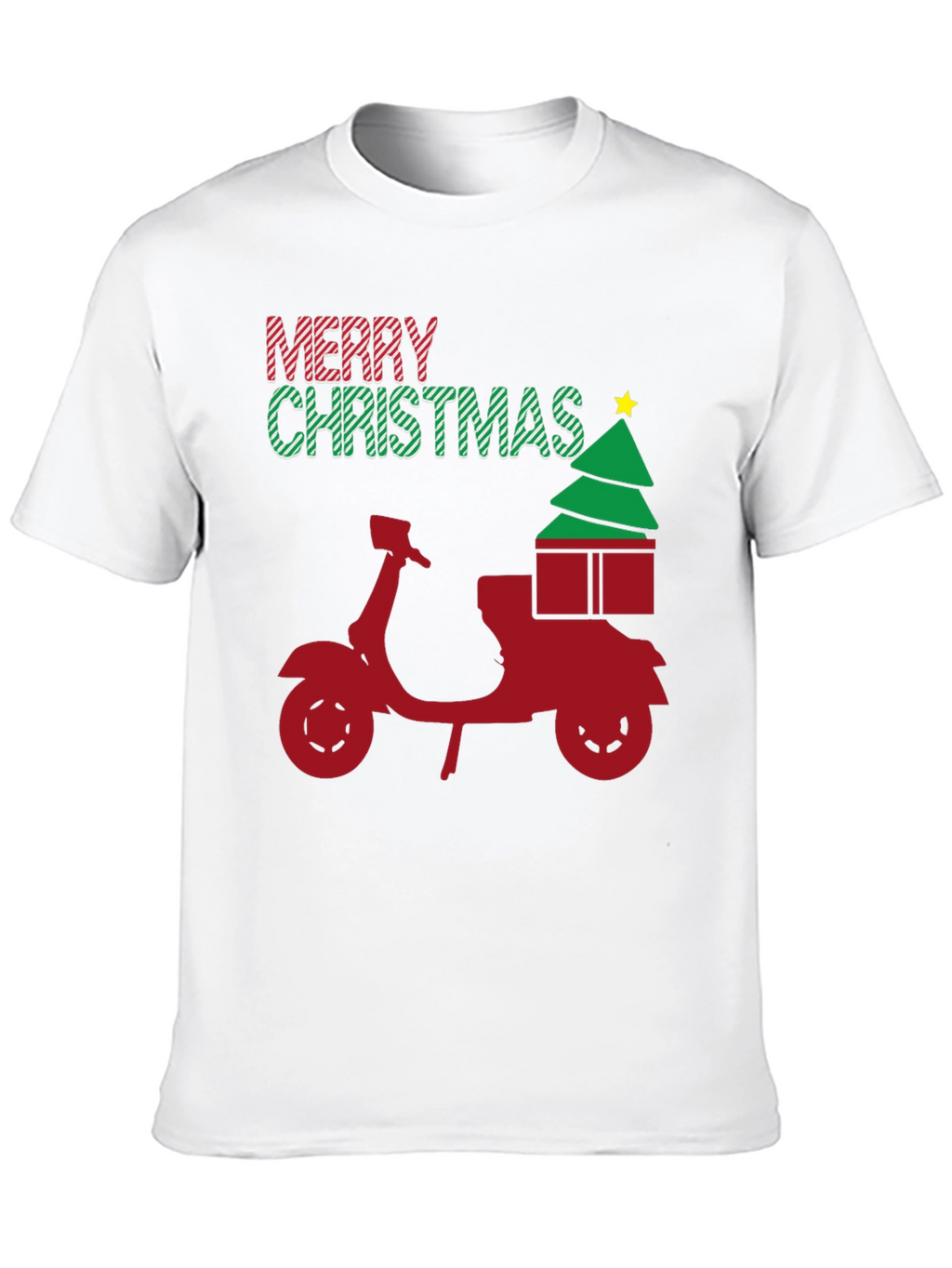 Merry Christmas Scooter T-Shirt - Holiday Gift