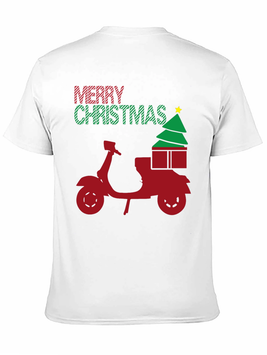 Merry Christmas Scooter T-Shirt - Holiday Gift