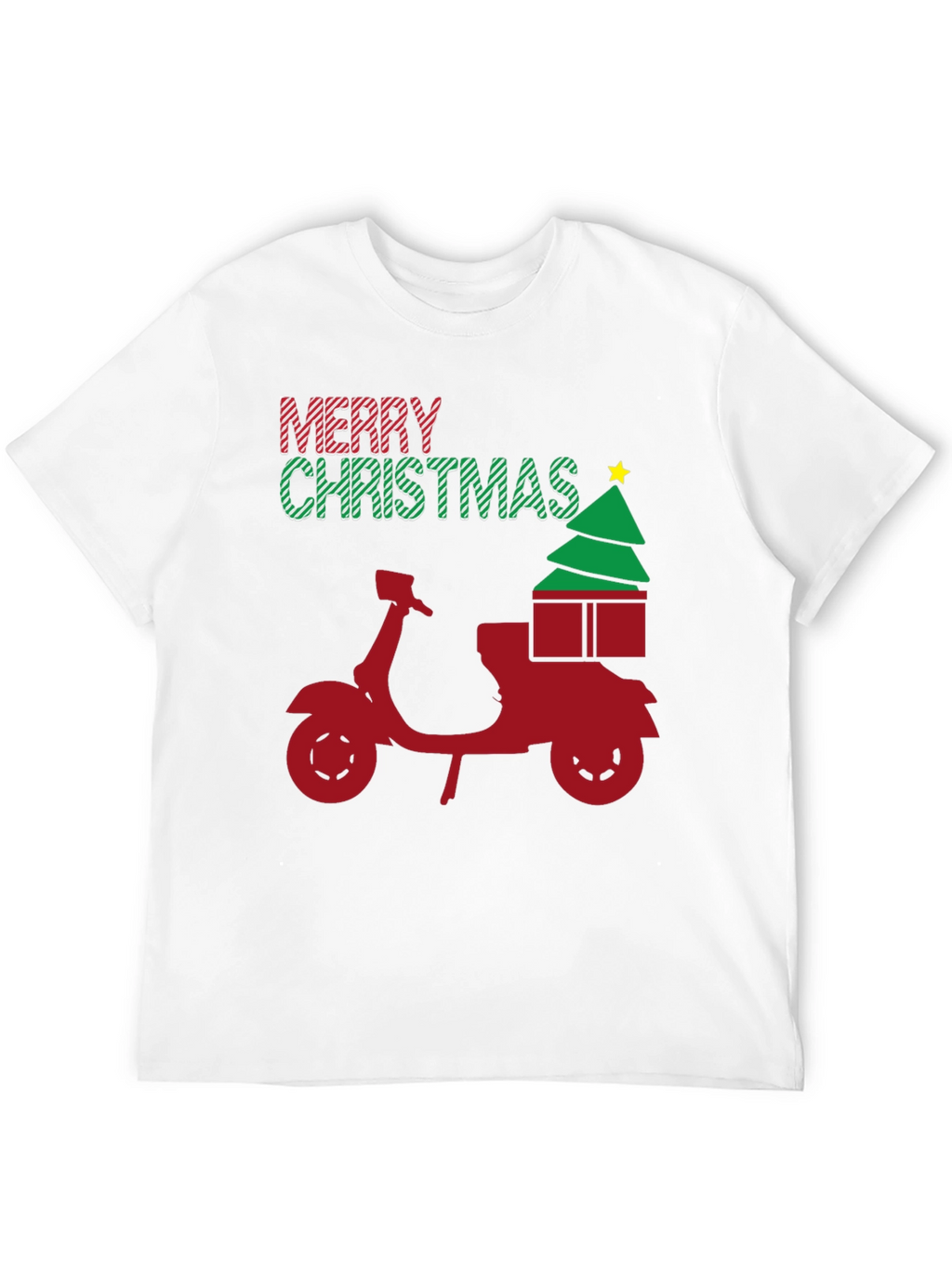Merry Christmas Scooter T-Shirt - Holiday Gift