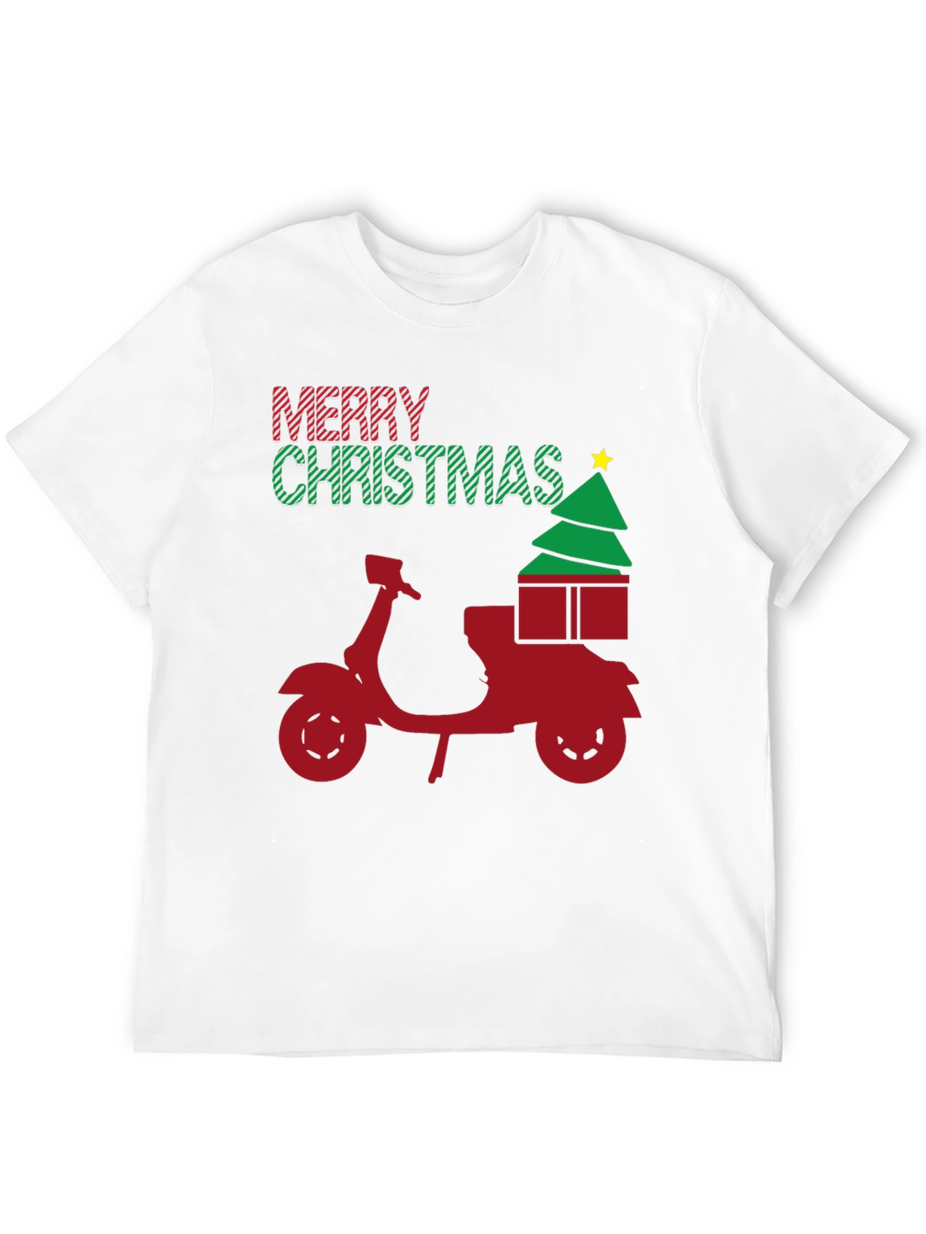 Merry Christmas Scooter T-Shirt - Holiday Gift