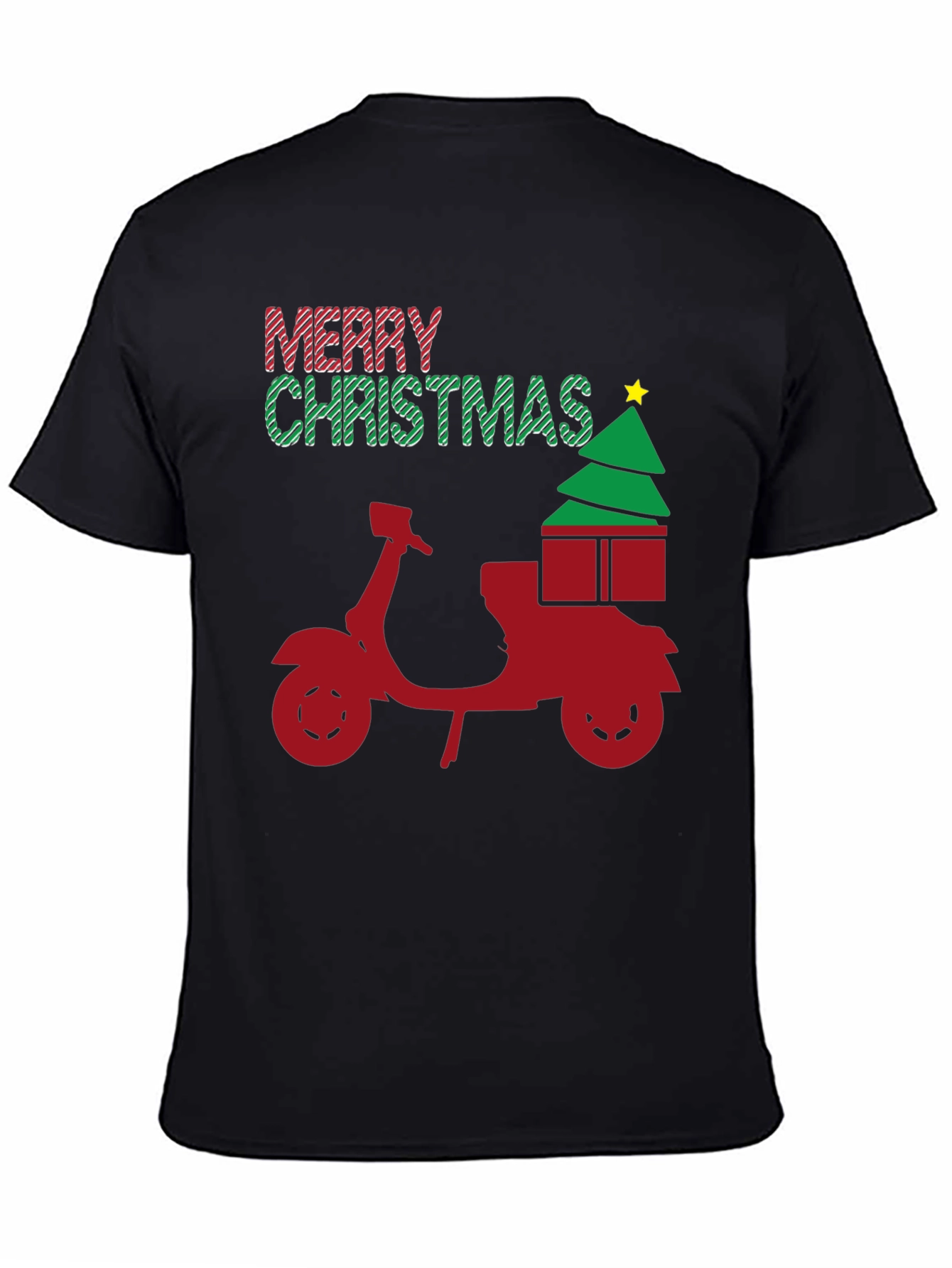 Merry Christmas Scooter T-Shirt - Holiday Gift