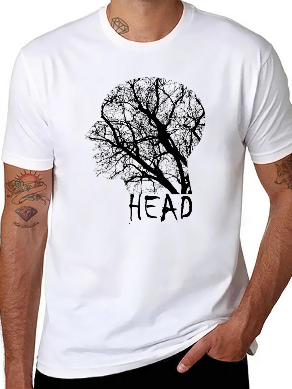 Head Tree Graphic Tee - Black