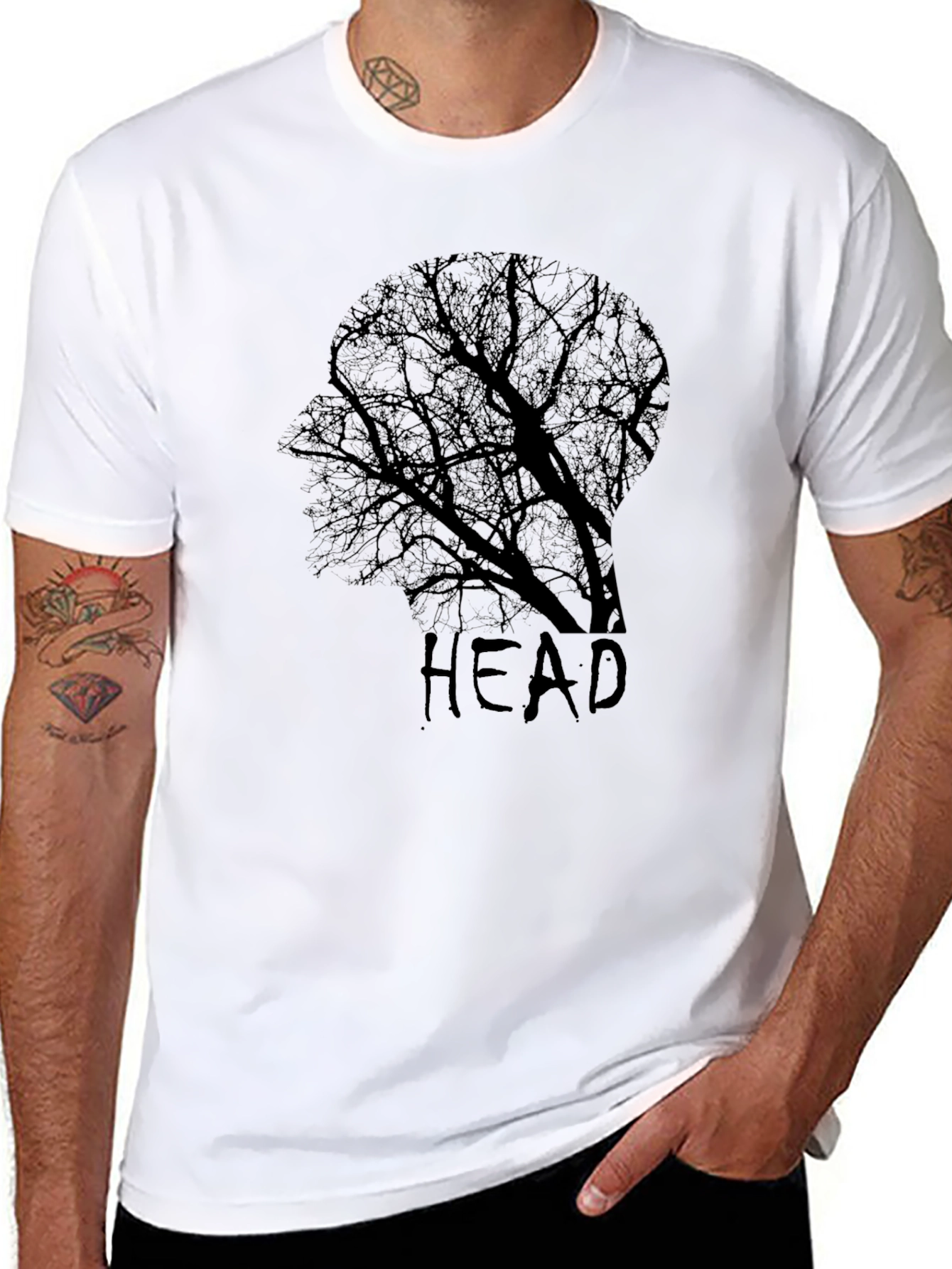 Head Tree Graphic Tee - Black
