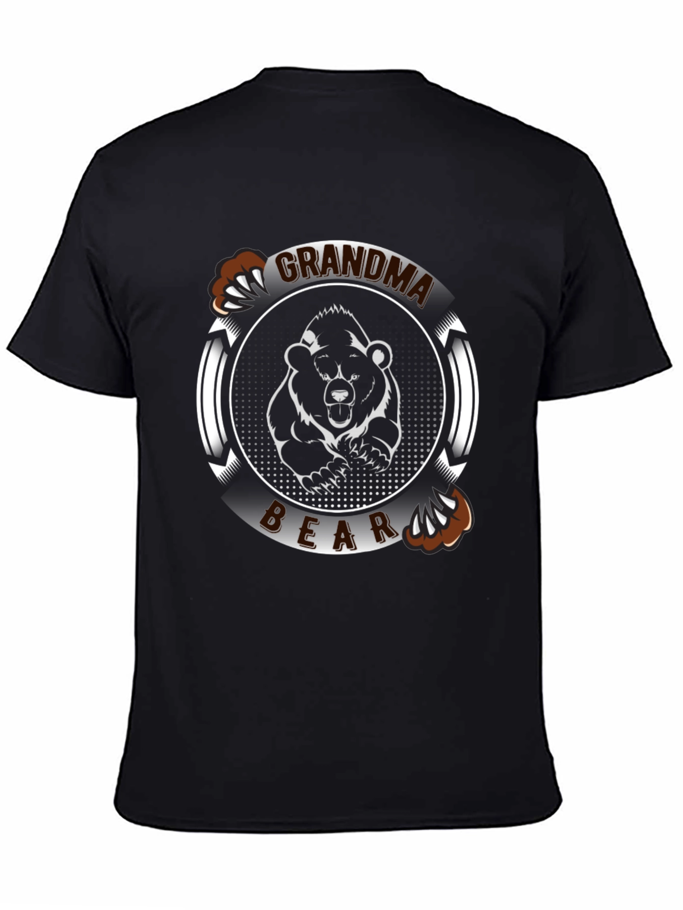 Grandma Bear Graphic Tee - Black