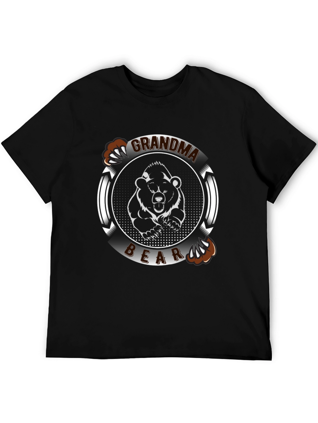 Grandma Bear Graphic Tee - Black
