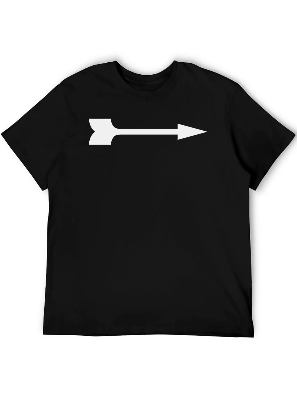 Mens Black Arrow Graphic Tee - Modern Casual Style