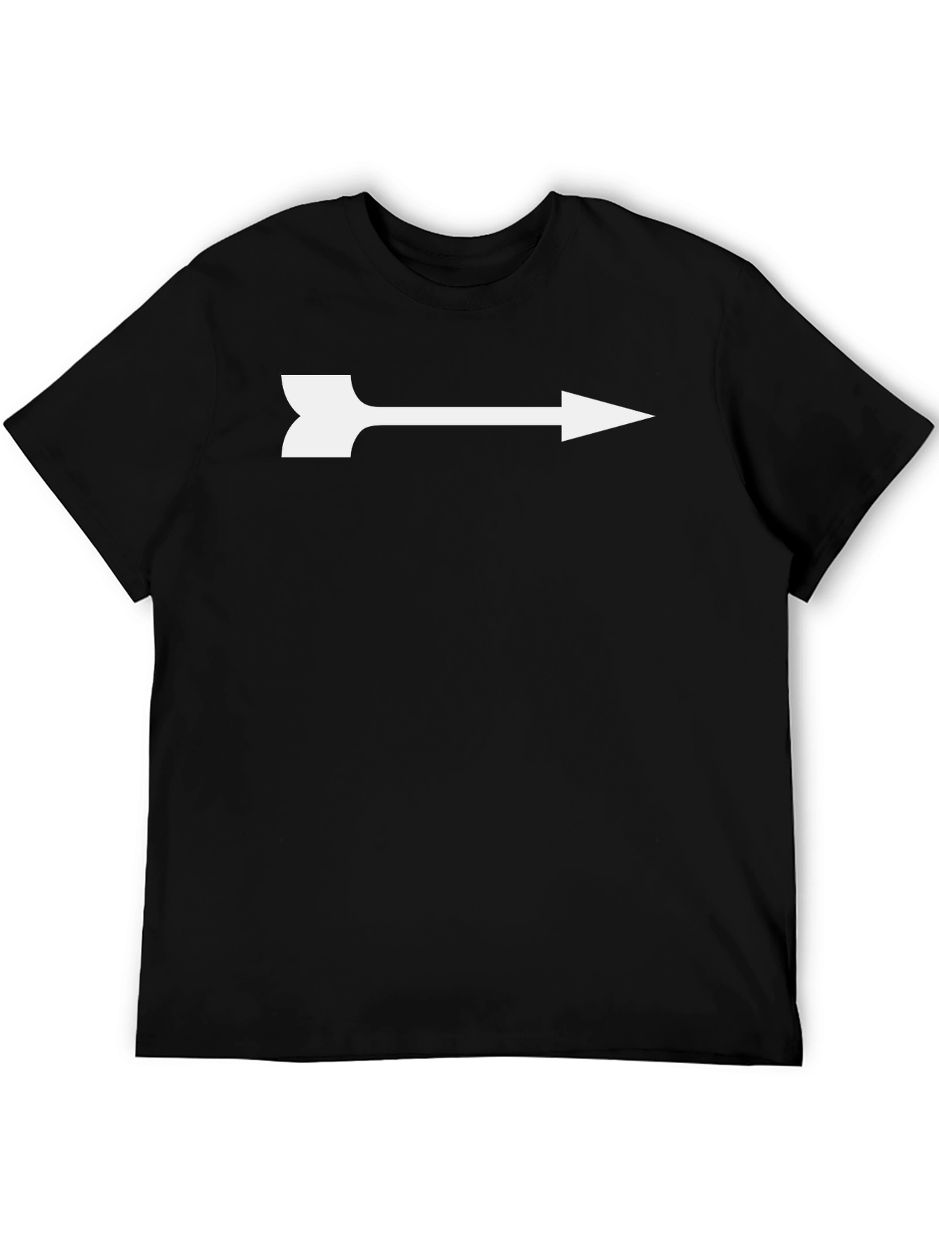 Mens Black Arrow Graphic Tee - Modern Casual Style