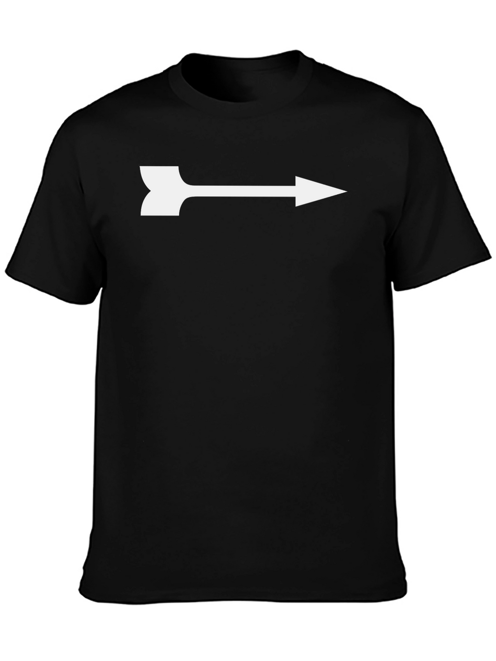 Mens Black Arrow Graphic Tee - Modern Casual Style