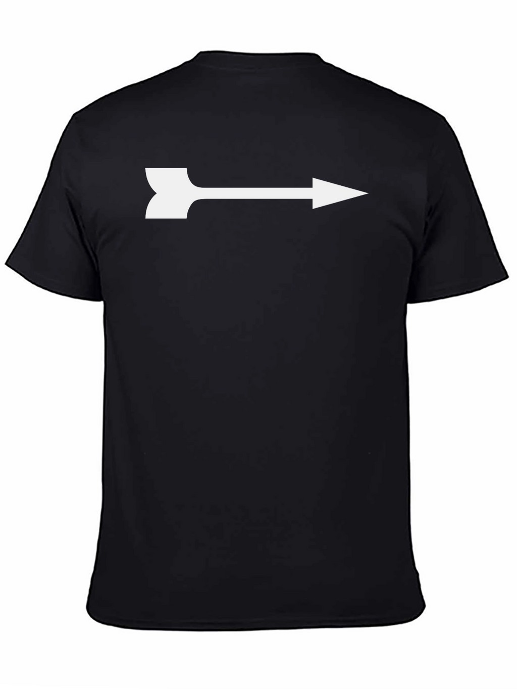 Mens Black Arrow Graphic Tee - Modern Casual Style