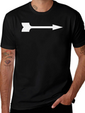 Mens Black Arrow Graphic Tee - Modern Casual Style