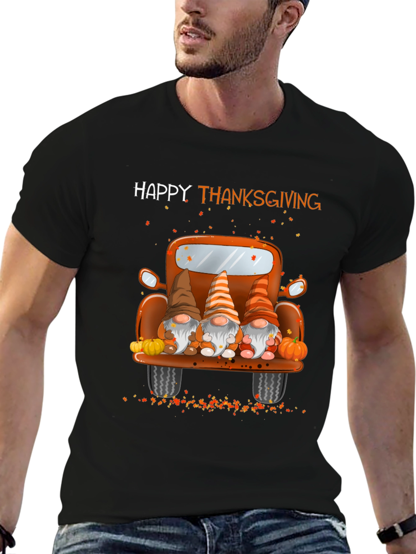 Happy Thanksgiving Gnomes Truck T-Shirt