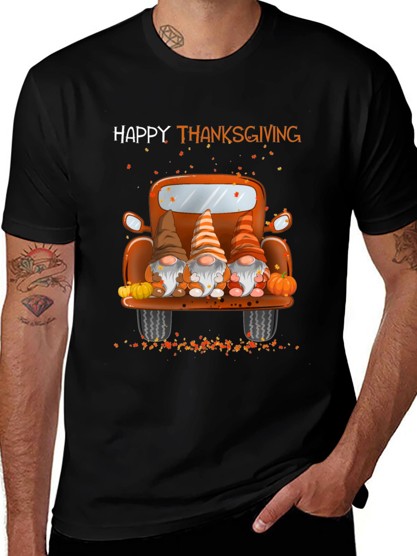 Happy Thanksgiving Gnomes Truck T-Shirt