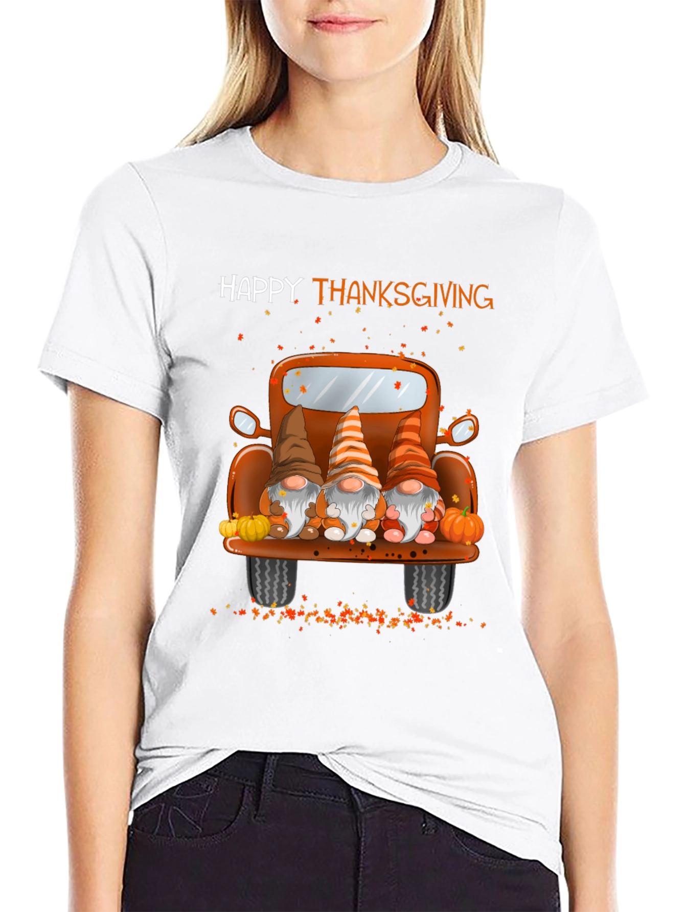 Happy Thanksgiving Gnomes Truck T-Shirt