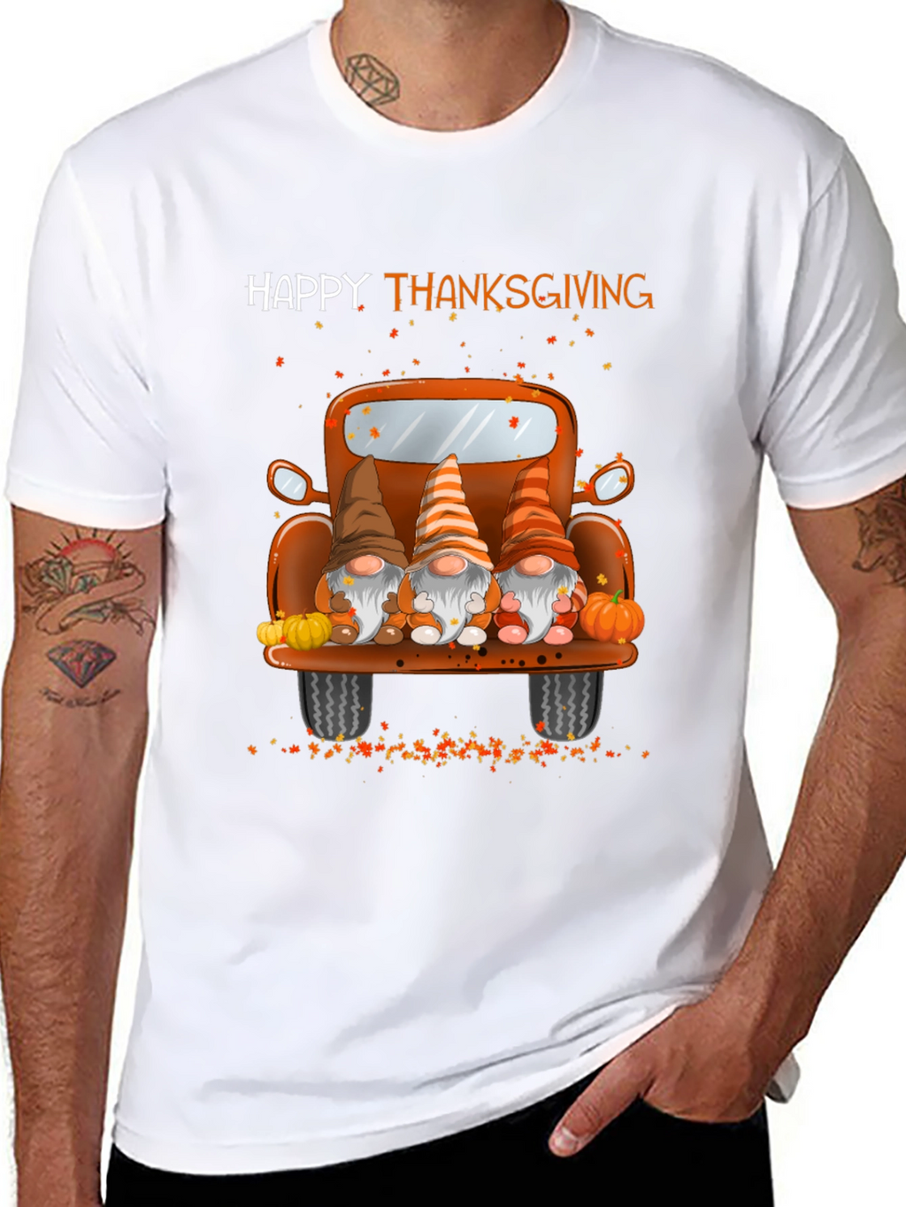 Happy Thanksgiving Gnomes Truck T-Shirt