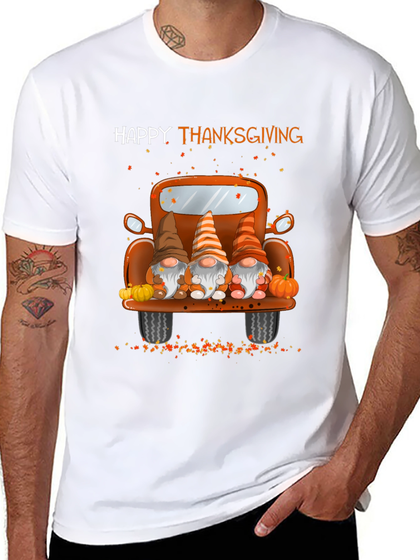Happy Thanksgiving Gnomes Truck T-Shirt