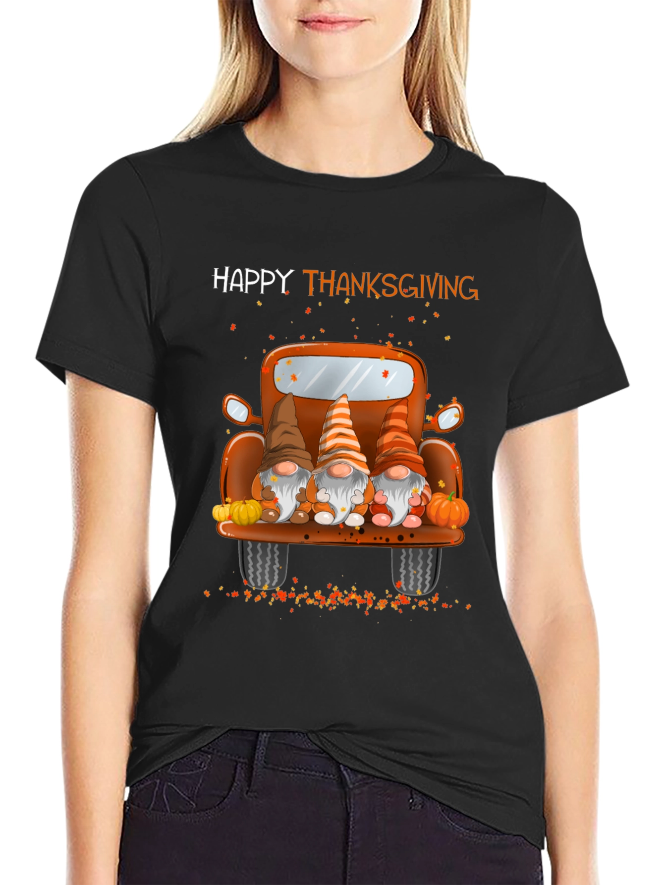 Happy Thanksgiving Gnomes Truck T-Shirt