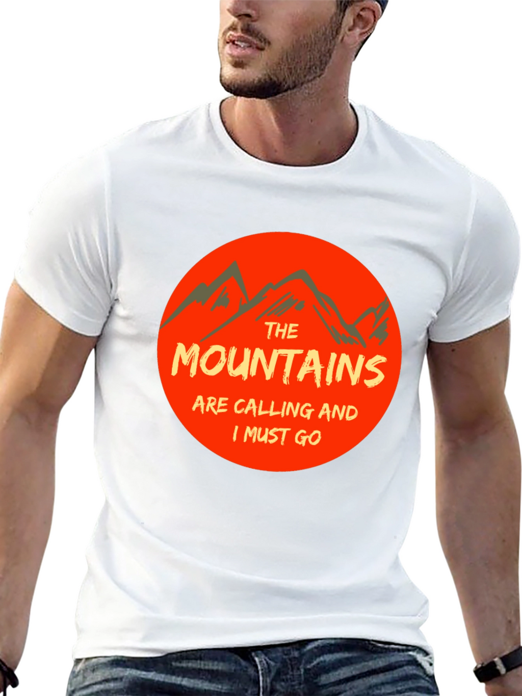 Mountains Are Calling Black Tee