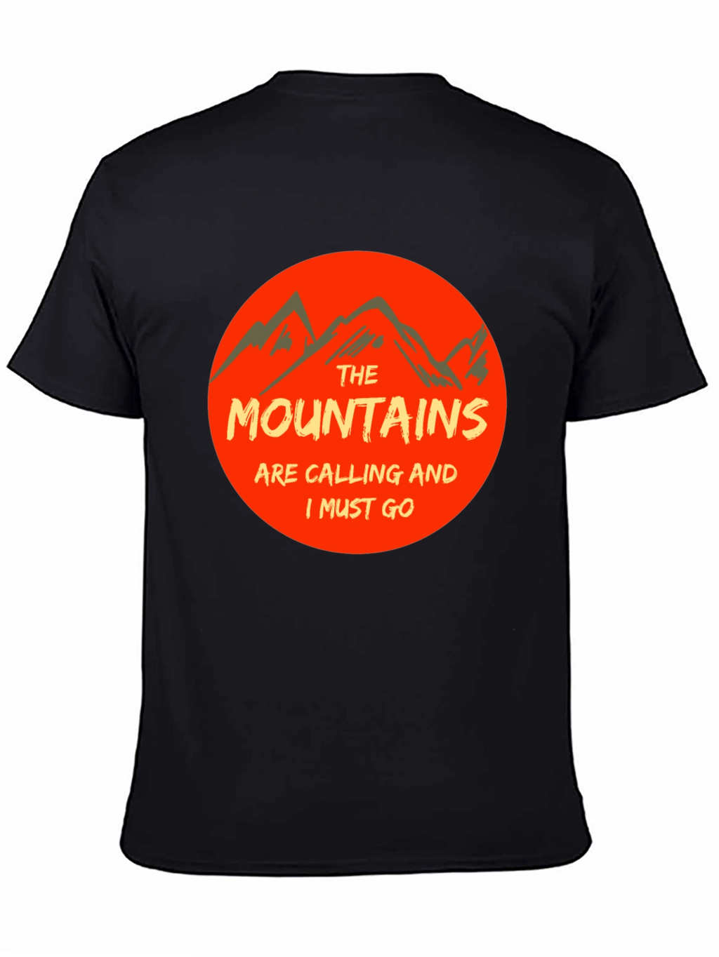 Mountains Are Calling Black Tee