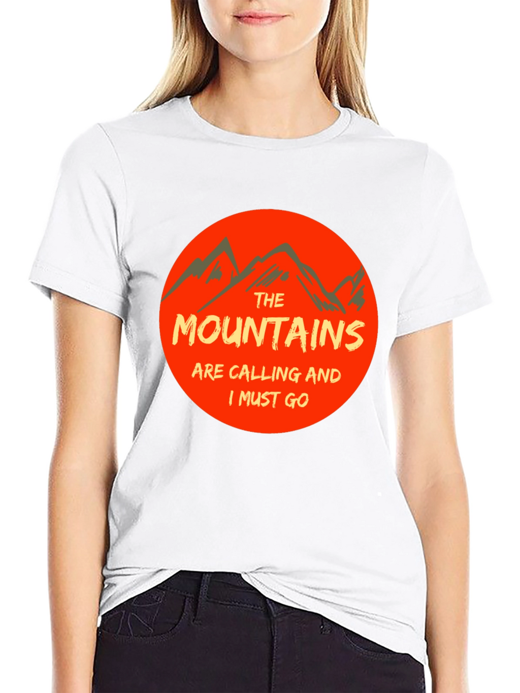 Mountains Are Calling Black Tee