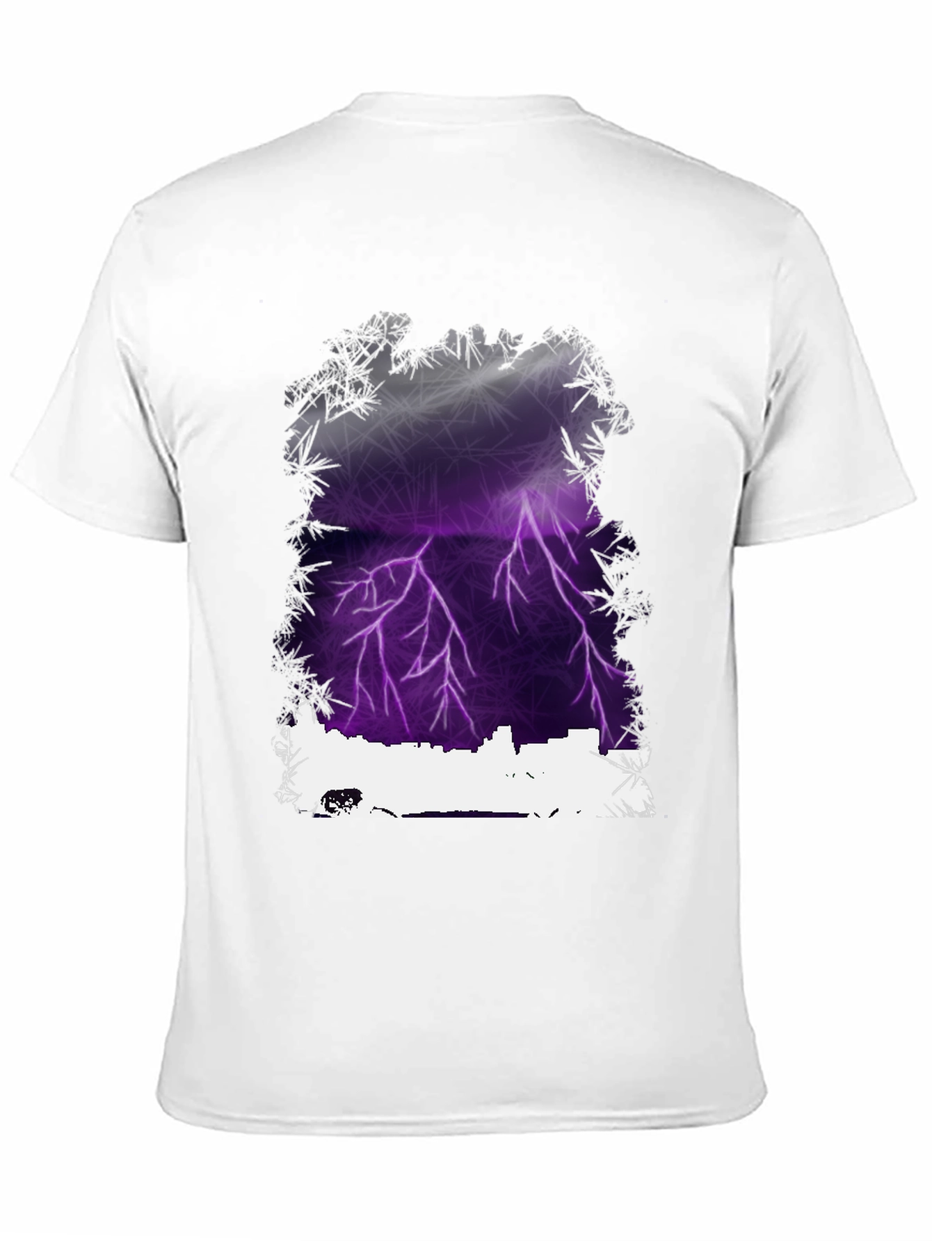 Lightning Cityscape Graphic Tee - Mens Black T-Shirt