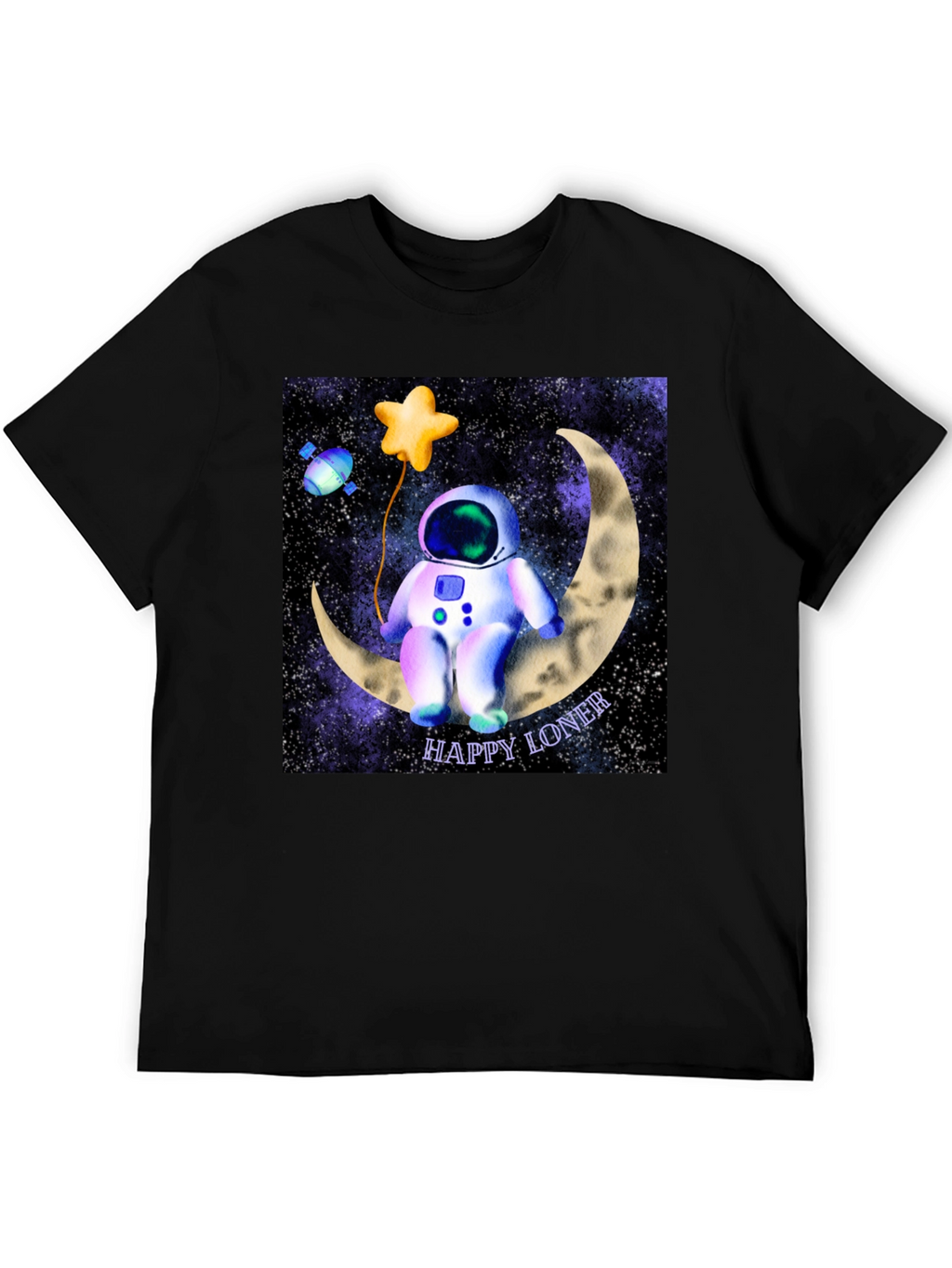 Happy Loner Astronaut Graphic T-Shirt