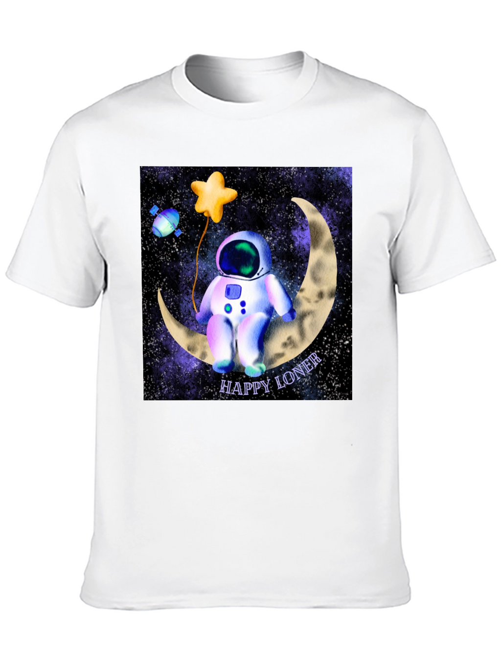 Happy Loner Astronaut Graphic T-Shirt