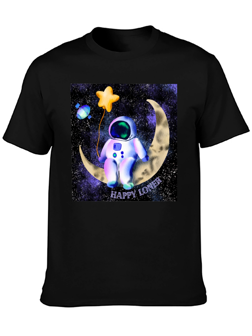Happy Loner Astronaut Graphic T-Shirt