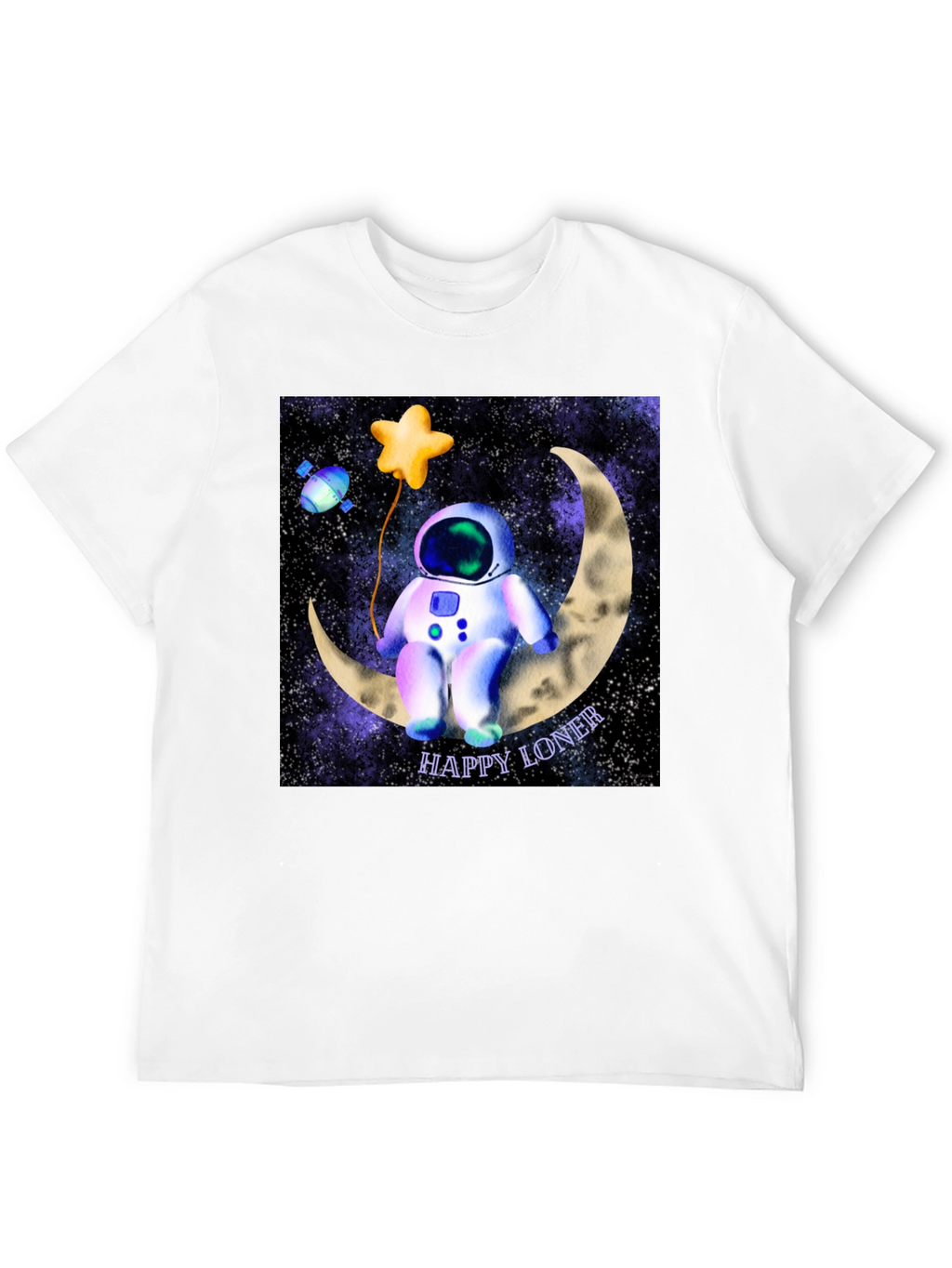 Happy Loner Astronaut Graphic T-Shirt