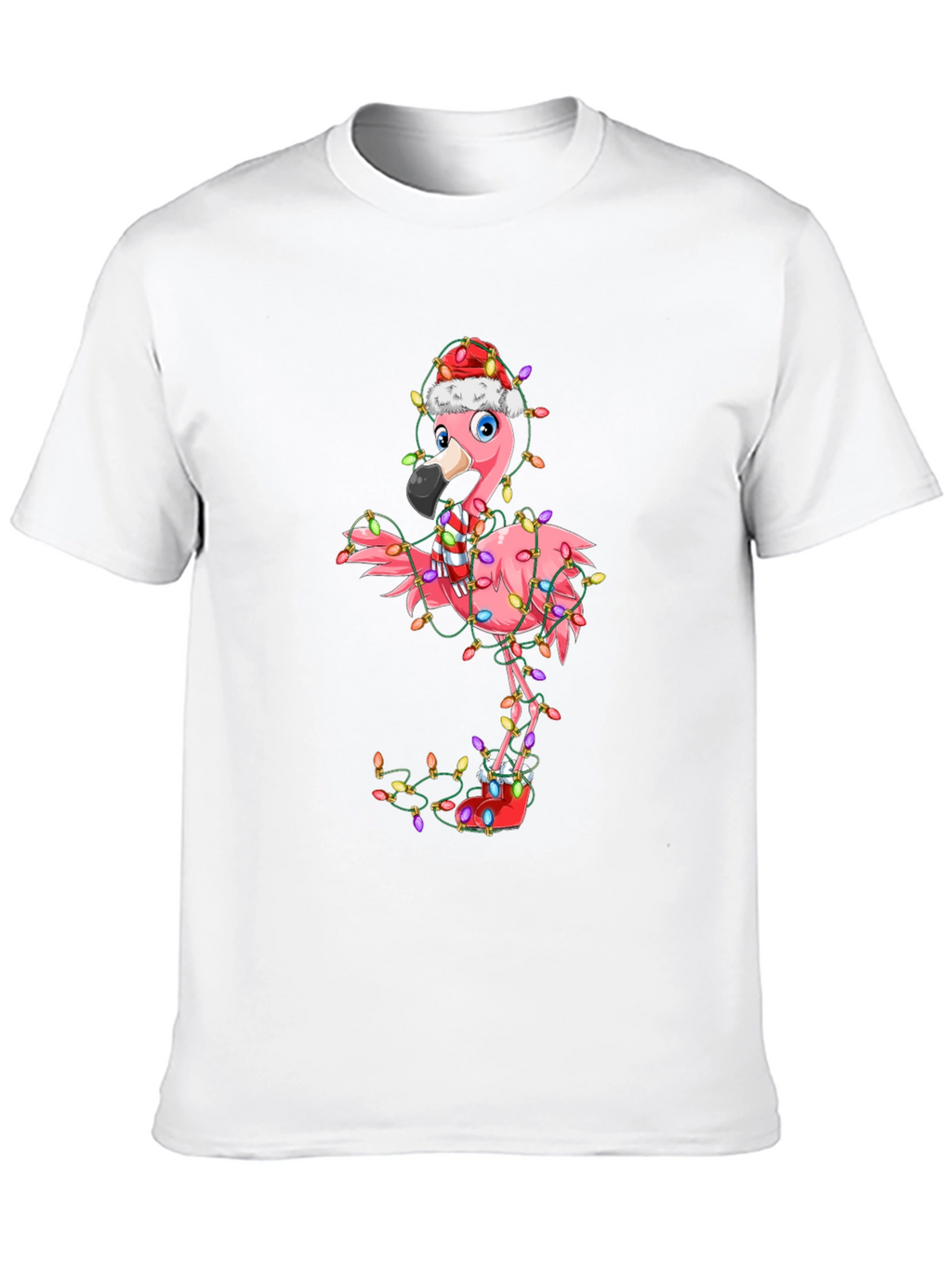 Festive Flamingo Holiday T-Shirt