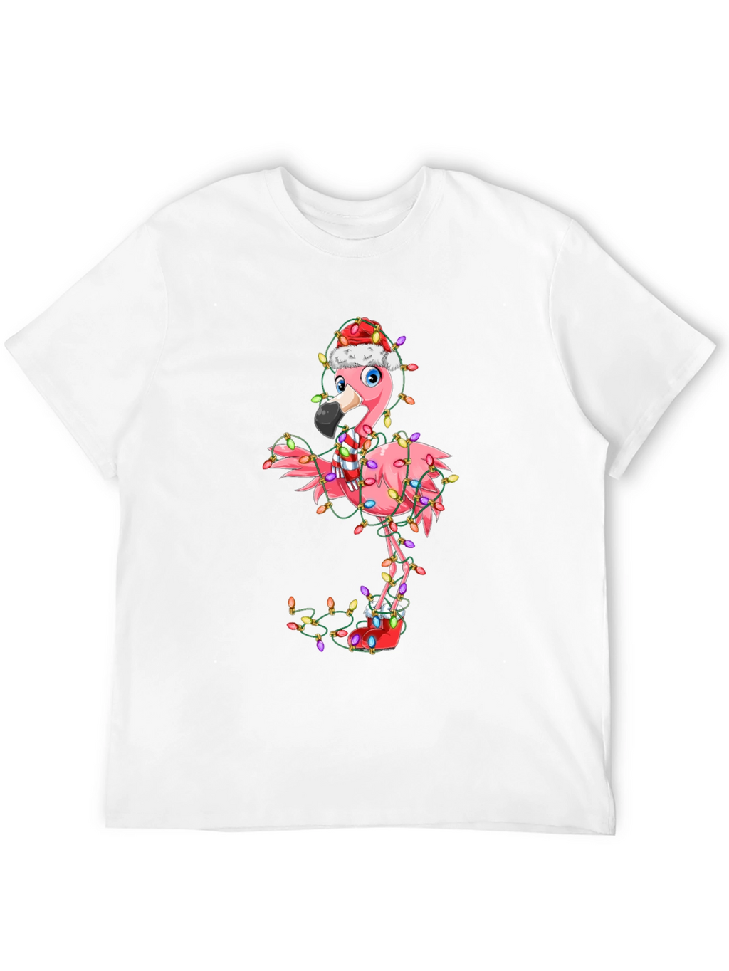 Festive Flamingo Holiday T-Shirt