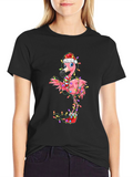 Festive Flamingo Holiday T-Shirt
