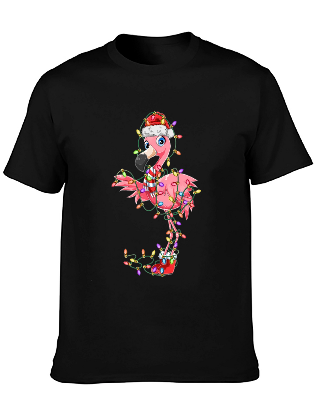 Festive Flamingo Holiday T-Shirt