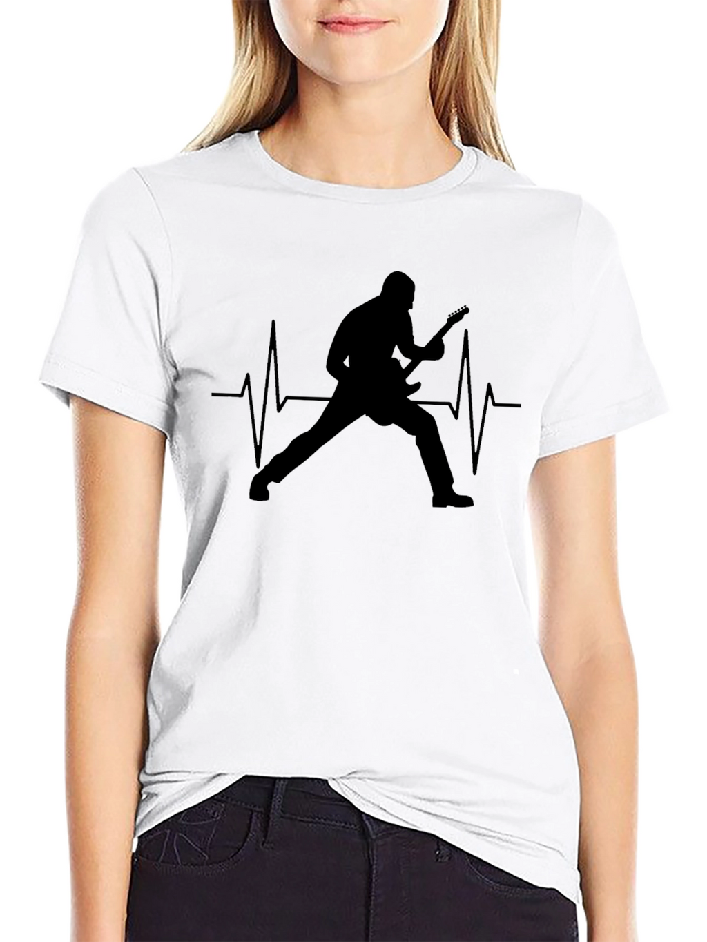 Guitarist Heartbeat Graphic T-Shirt
