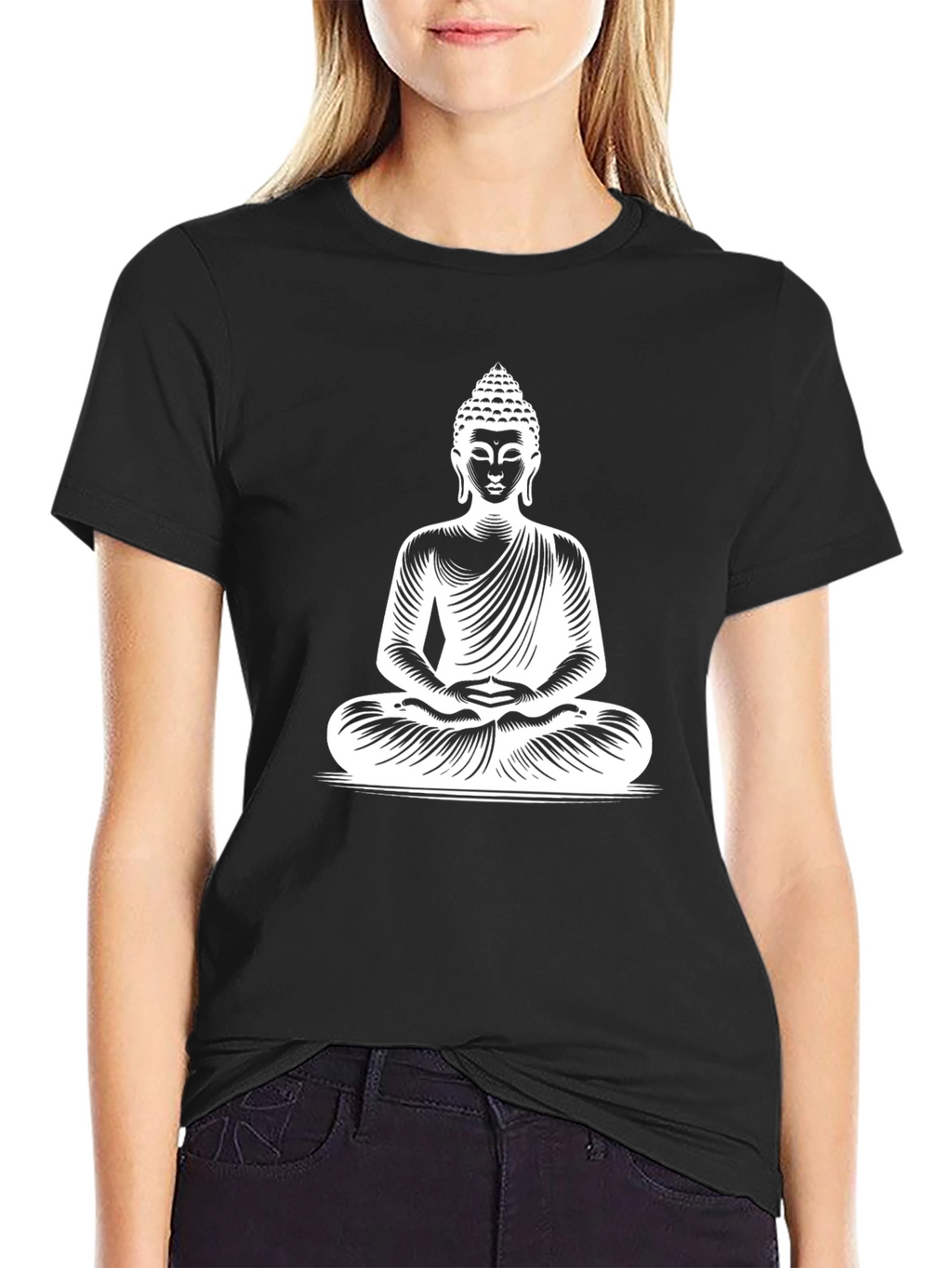 Buddha Graphic Print T-Shirt