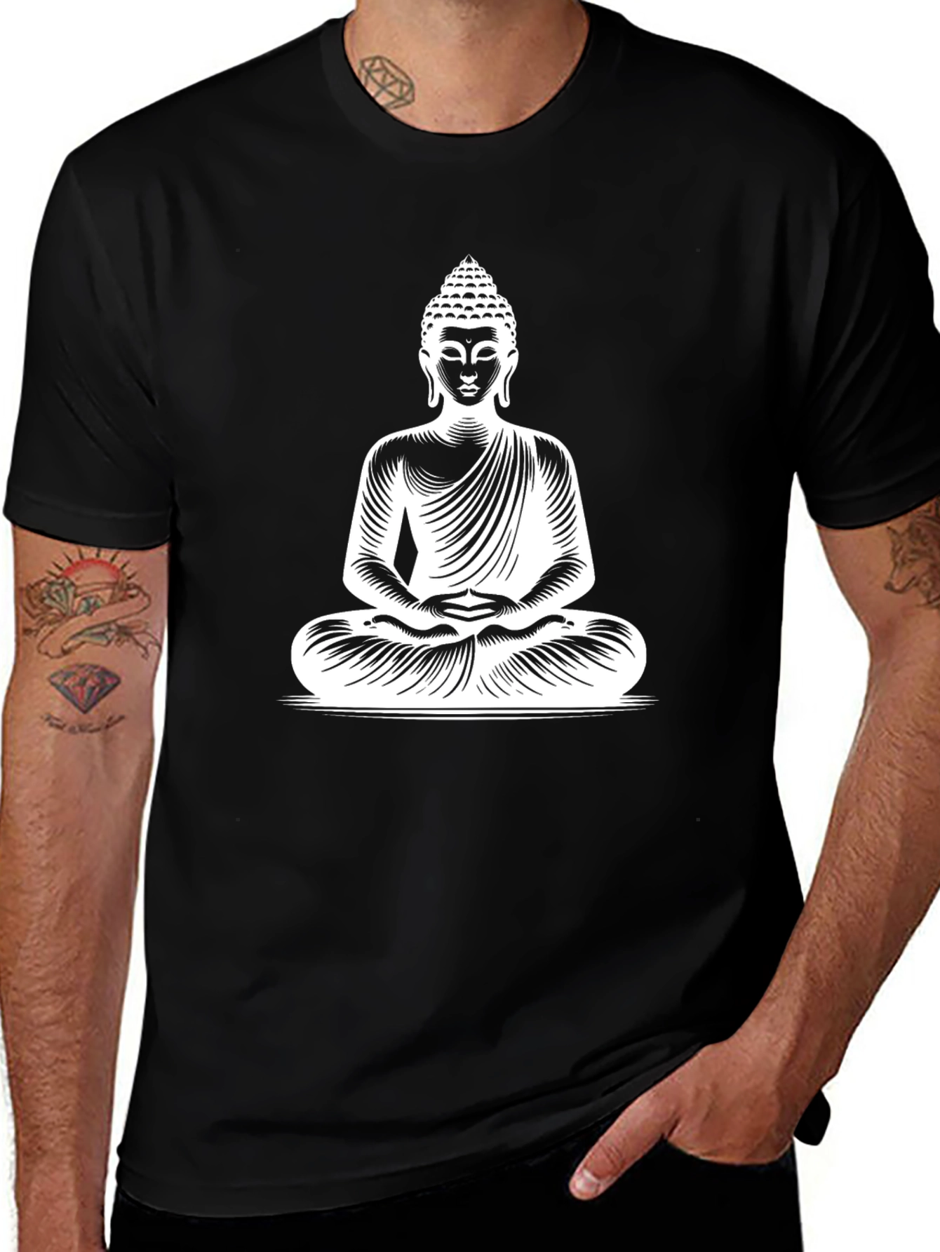 Buddha Graphic Print T-Shirt