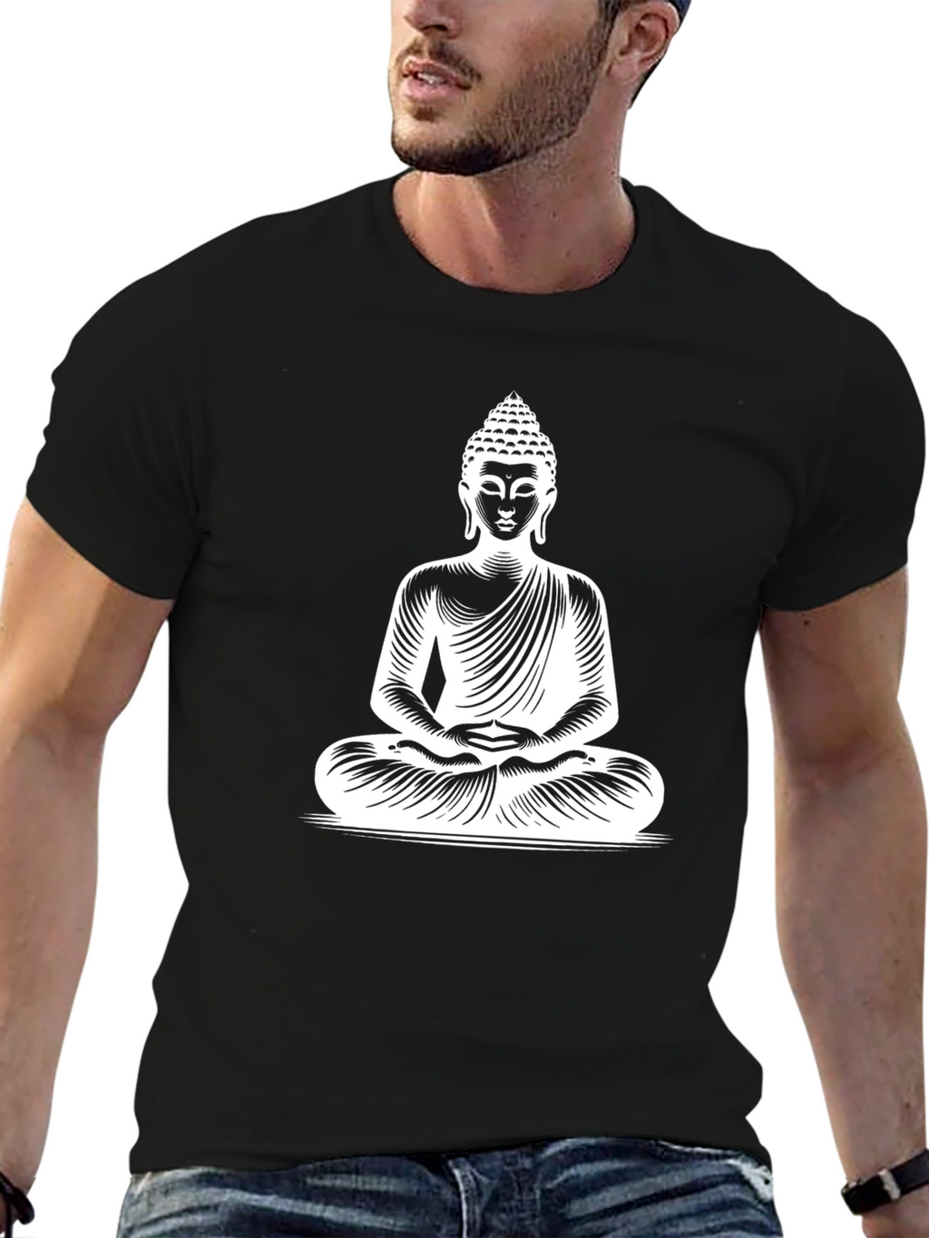Buddha Graphic Print T-Shirt