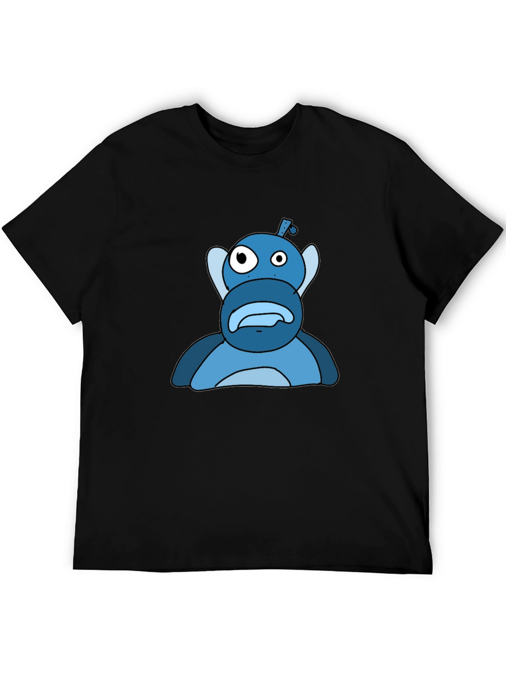 Blue Cartoon Character Graphic Tee