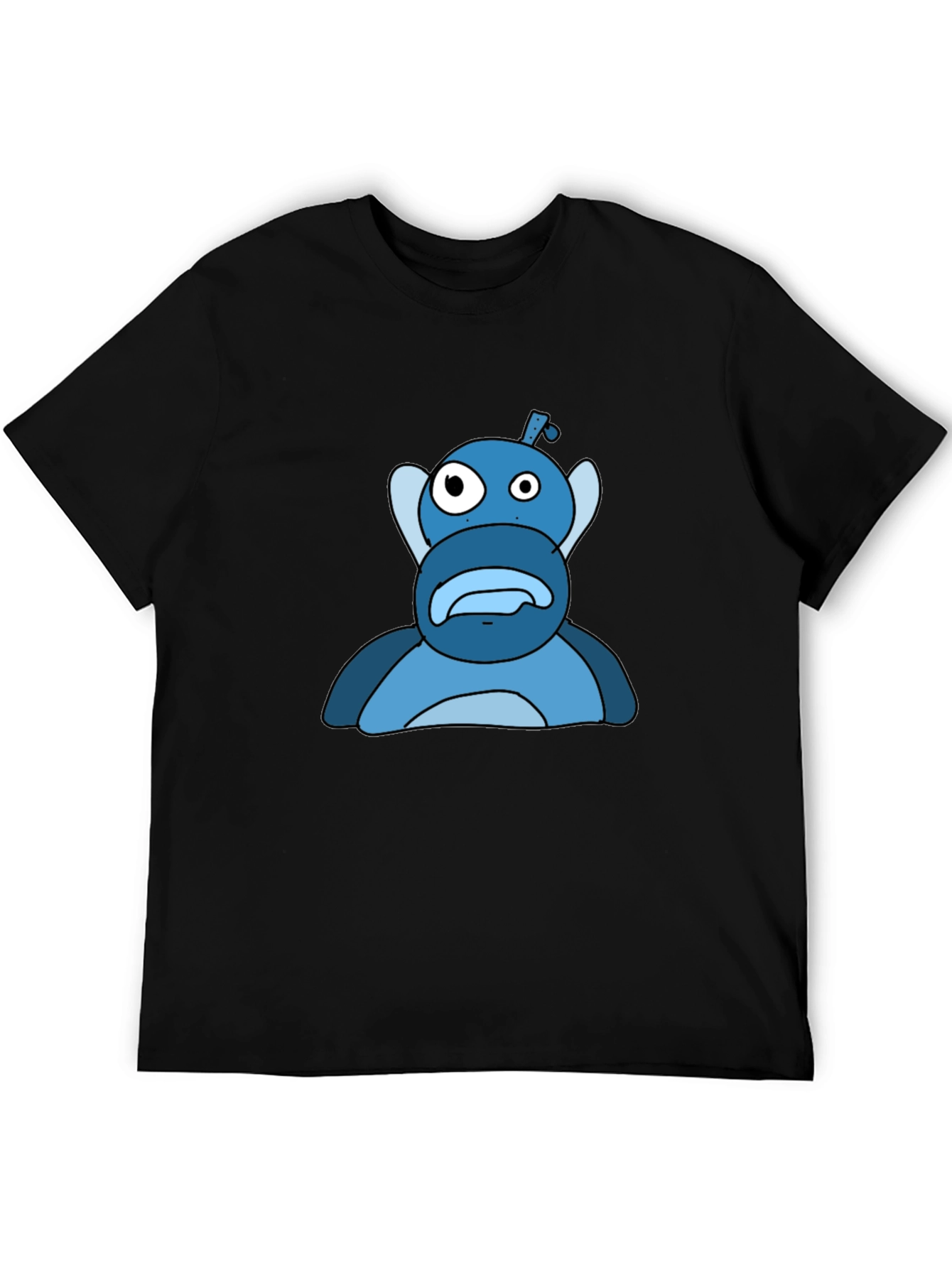 Blue Cartoon Character Graphic Tee
