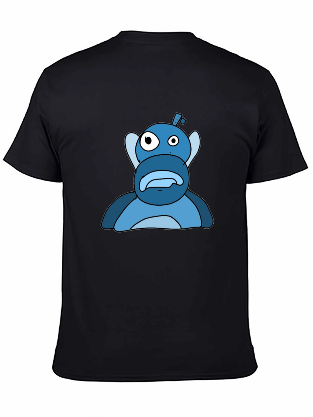 Blue Cartoon Character Graphic Tee