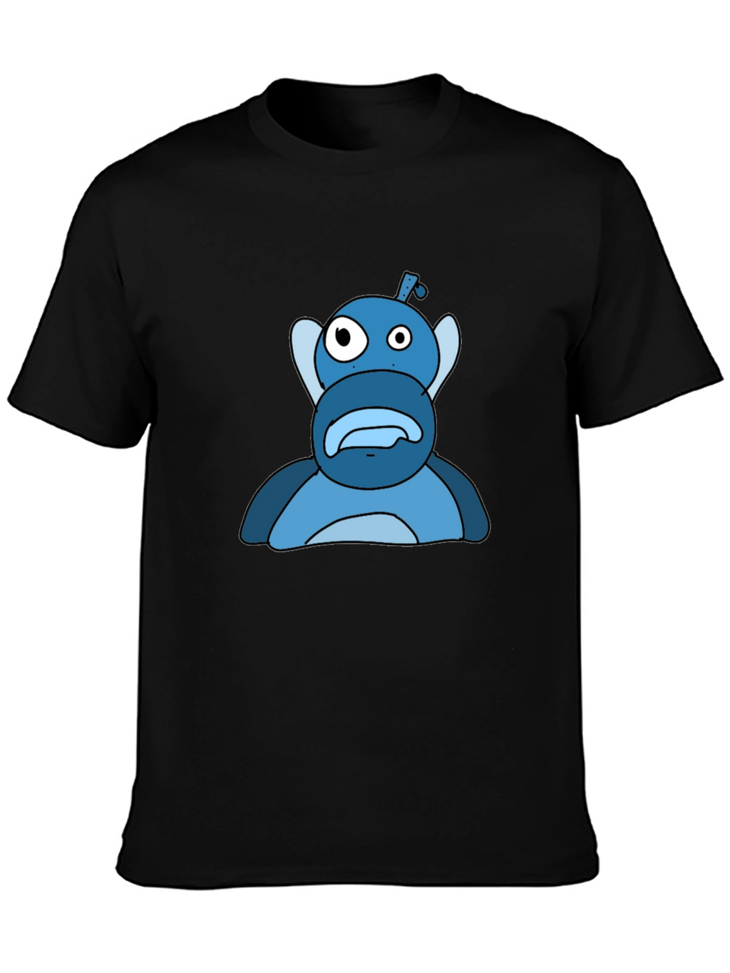 Blue Cartoon Character Graphic Tee