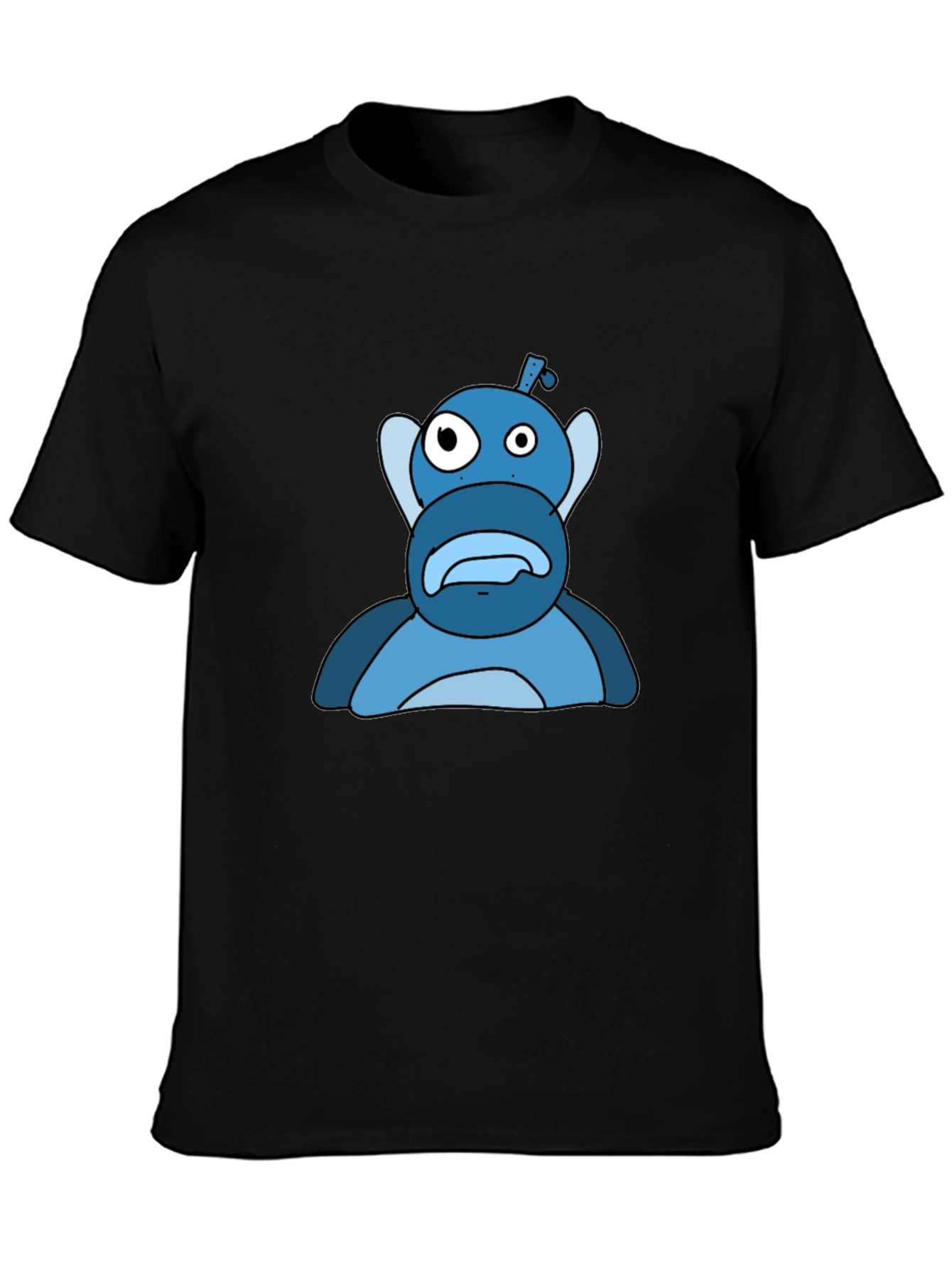 Blue Cartoon Character Graphic Tee