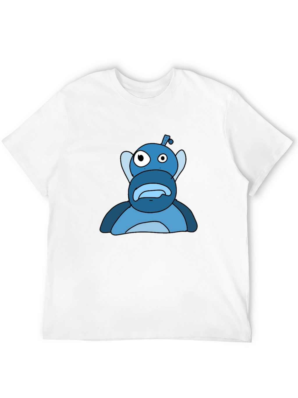 Blue Cartoon Character Graphic Tee