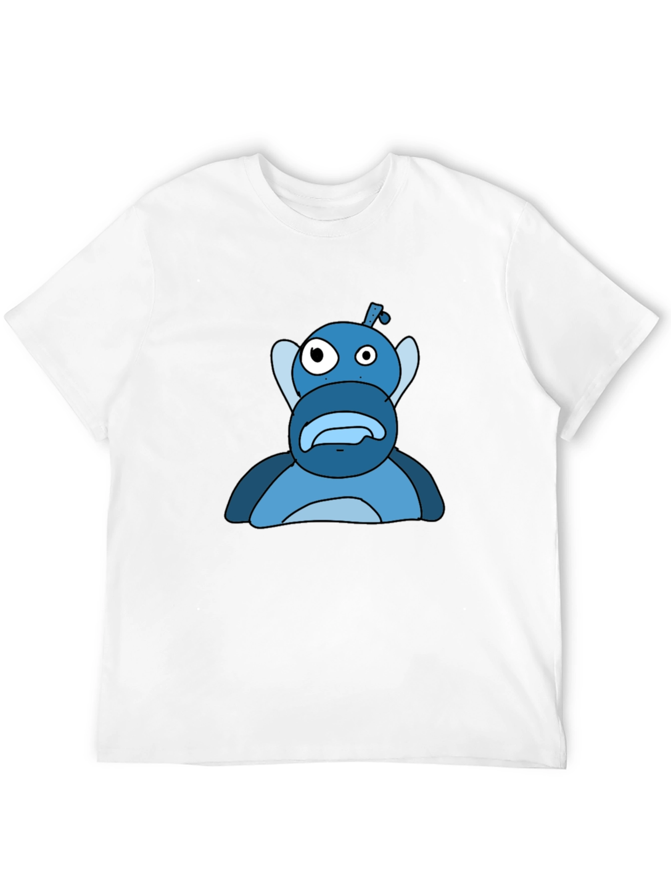 Blue Cartoon Character Graphic Tee