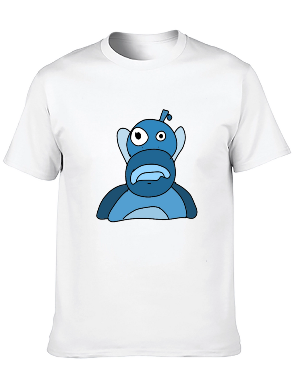 Blue Cartoon Character Graphic Tee