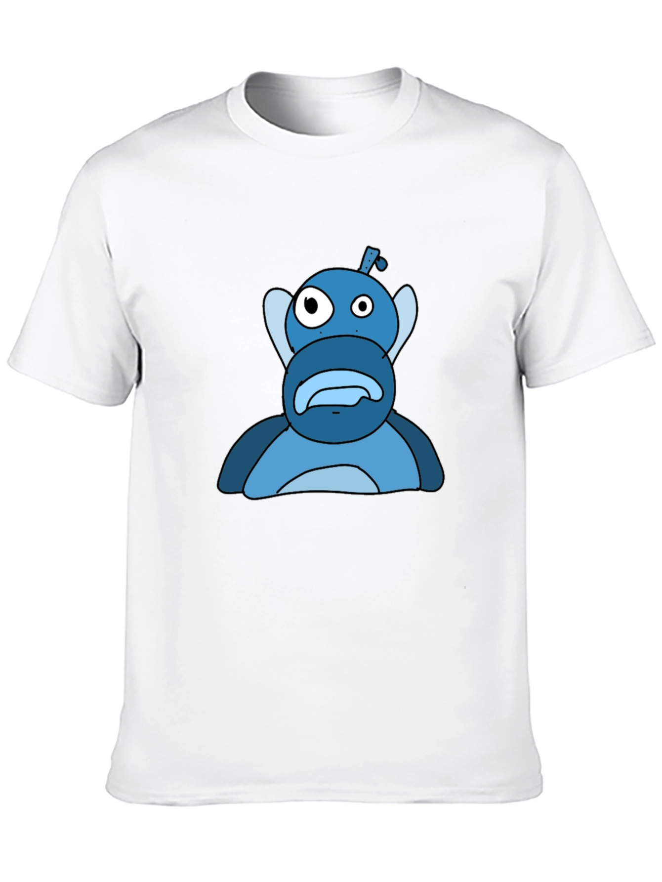 Blue Cartoon Character Graphic Tee