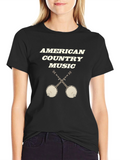 American Country Music T-Shirt: Banjo Graphic Tee