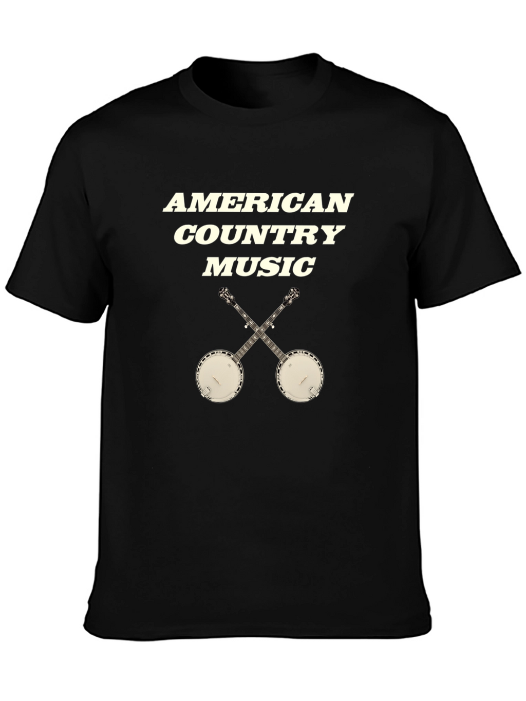American Country Music T-Shirt: Banjo Graphic Tee