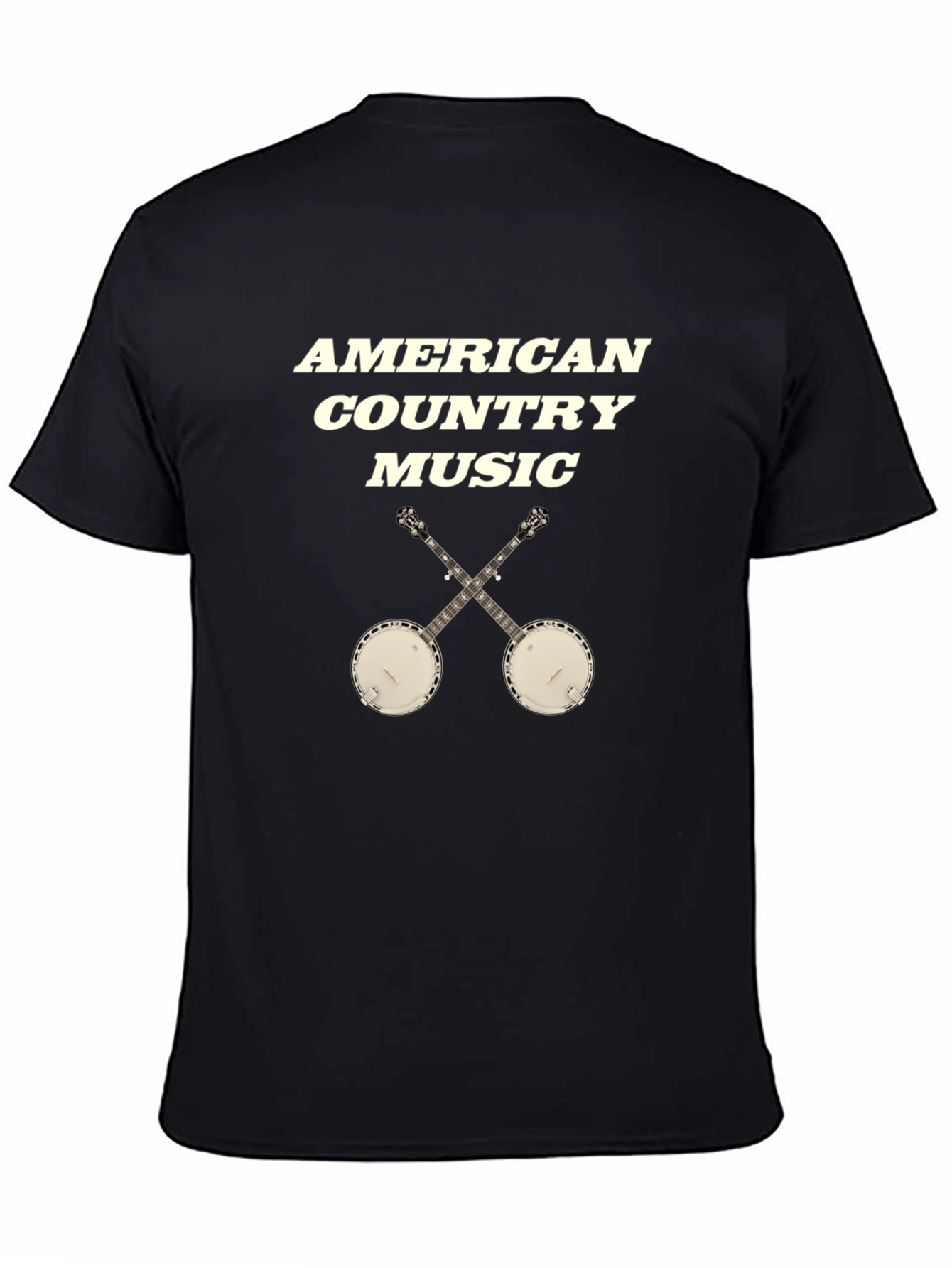 American Country Music T-Shirt: Banjo Graphic Tee