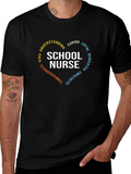 School Nurse Heart Graphic T-Shirt